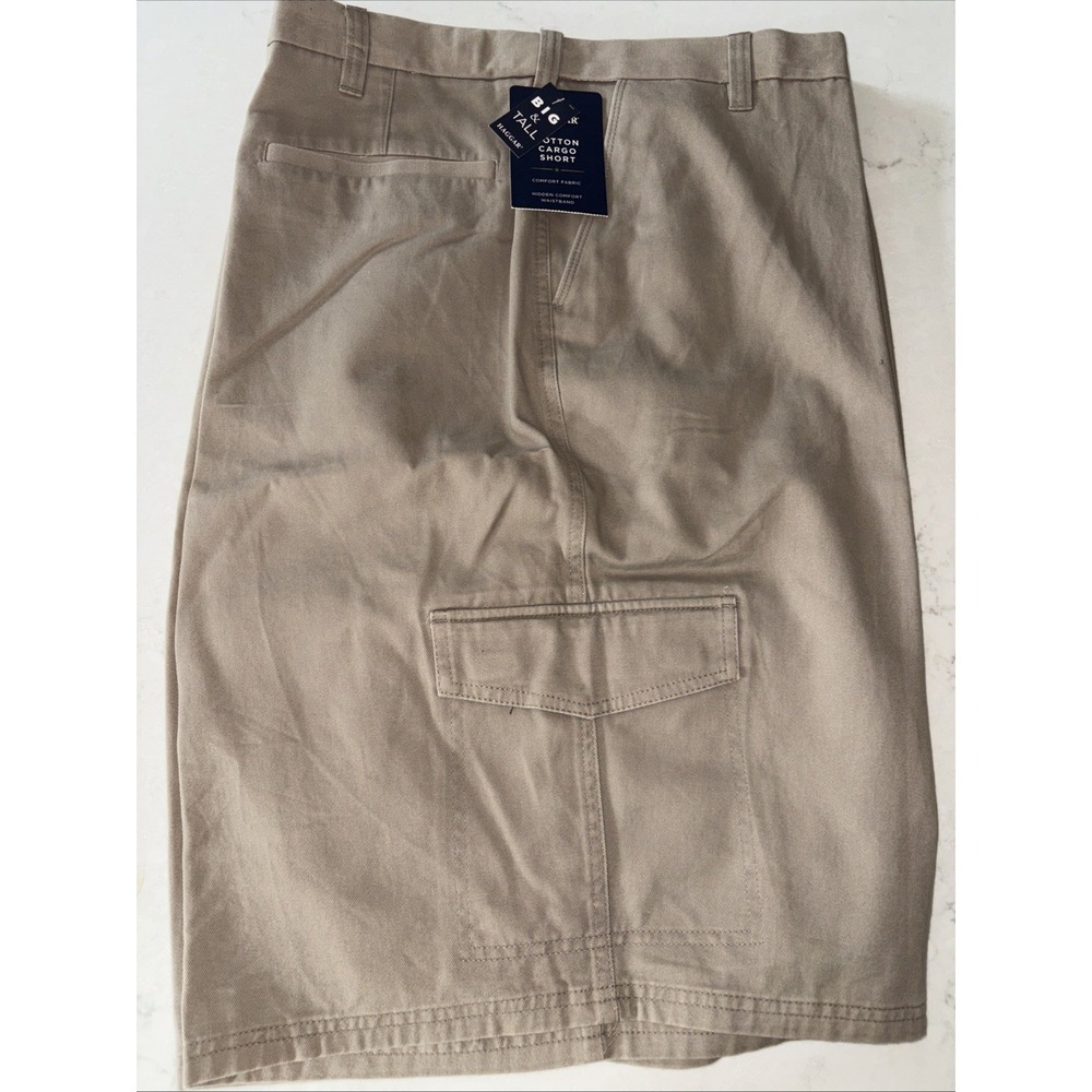 Haggar NWT Men's 52 Expandable Waistband Comfort Cargo Shorts Medium Khaki 52W